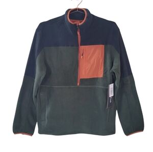 GRAYS PEAK Outdoors Black Evergreen Quarter Zip Fleece Pullover Size M